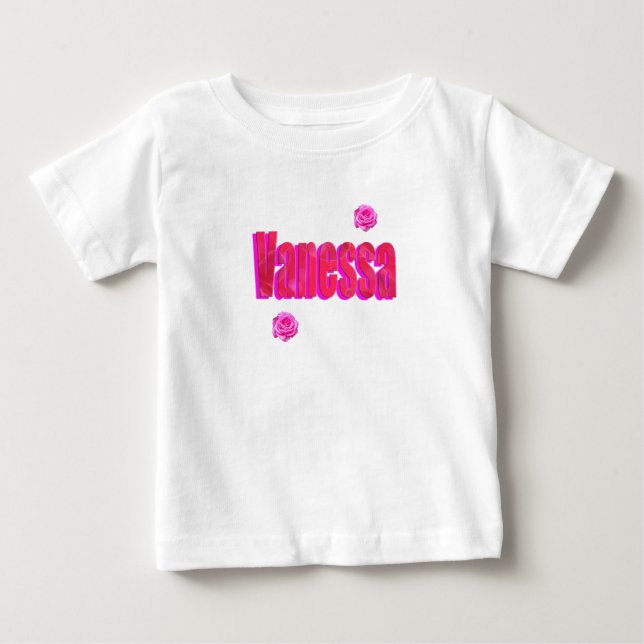 Camiseta De Bebé Logo del nombre de Vanessa, (Anverso)