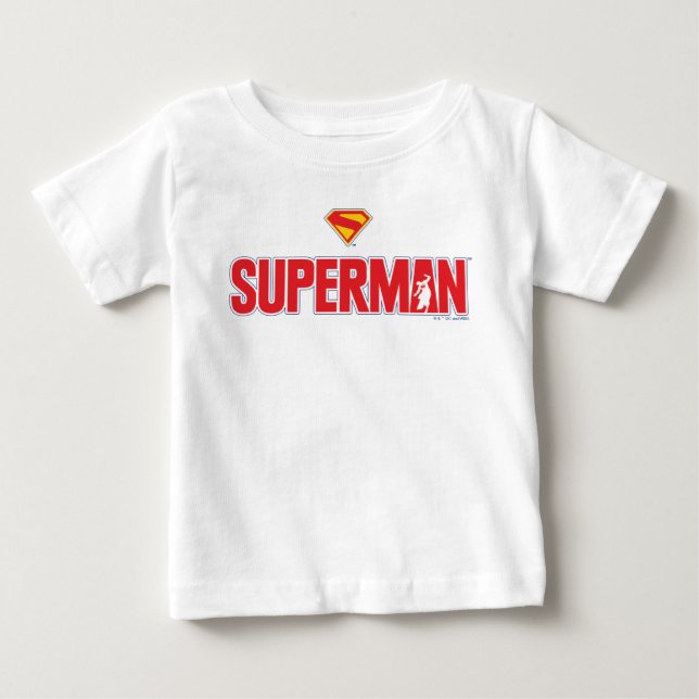 Camiseta De Bebé Logo en negrita de Superman clásico (Anverso)