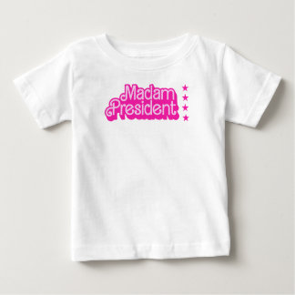 Camiseta De Bebé Logo rosa de la "Señora Presidenta" - Retro