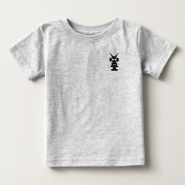 Camiseta De Bebé logotipo clásico IMPRESIÓN NEGRA (Anverso)