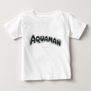 Camiseta De Bebé Logotipo de Aquaman Grunge Black