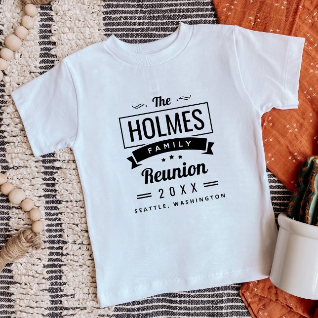 Camiseta De Bebé Logotipo de reunión familiar retro moderna (Subido por el creador)