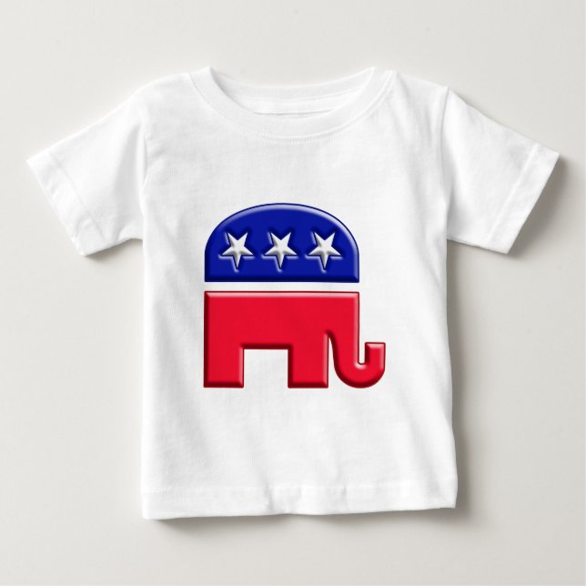 Camiseta De Bebé Logotipo del Elefante GOP (Anverso)