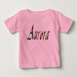 Camiseta De Bebé Logotipo del nombre de los Chicas de Aurora,
