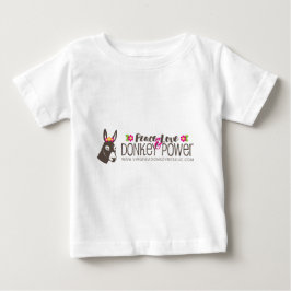 Camiseta De Bebé Logotipo del poder del burro del amor de la paz