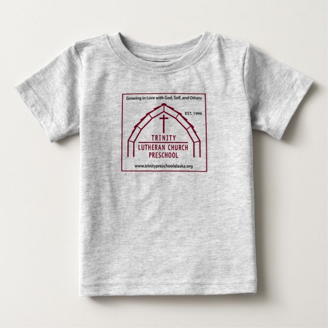 Camiseta De Bebé Logotipo del preescolar Trinity Lutheran (Anverso)