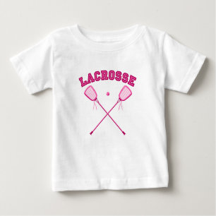 Camiseta De Bebé Logotipo Lacrosse rosa