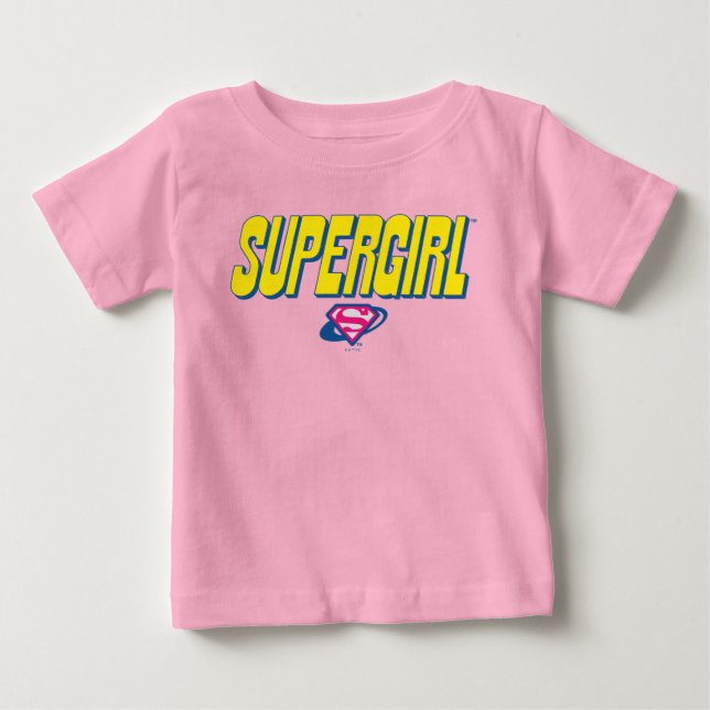 Camiseta De Bebé Logotipo Pop Supergirl (Anverso)