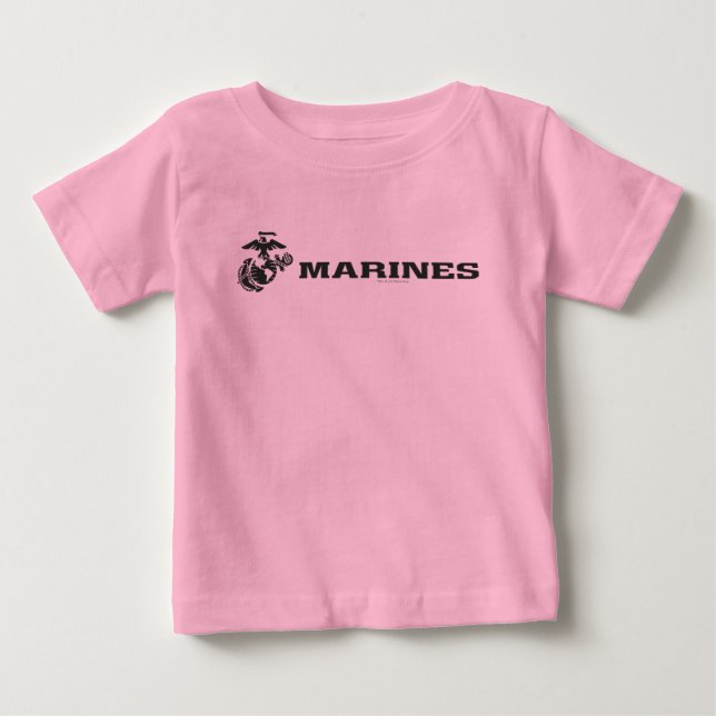 Camiseta De Bebé Logotipo USMC - Negro (Anverso)