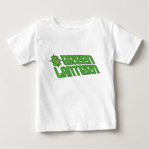 Camiseta De Bebé Logotipo verde de la linterna inclinado