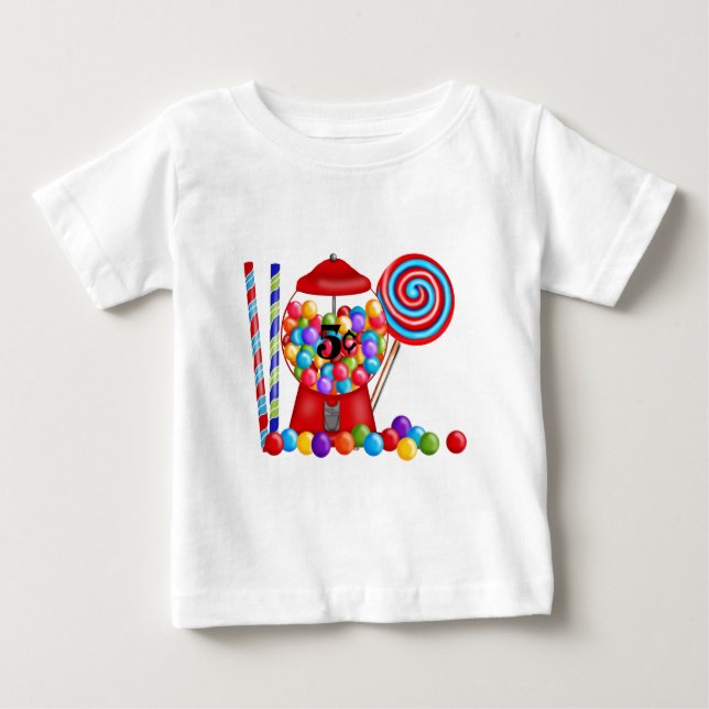 Camiseta De Bebé Lollipop del caramelo de la máquina de Gumball (Anverso)
