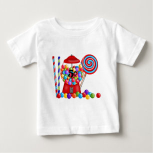 Camiseta De Bebé Lollipop del caramelo de la máquina de Gumball