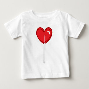 Camiseta De Bebé lollismo de corazón rojo