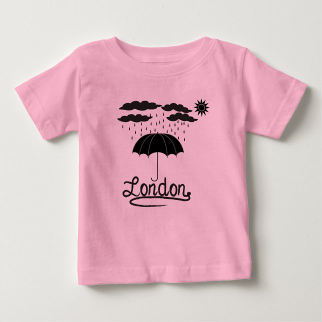 Camiseta De Bebé Londres el | debajo de un paraguas (Anverso)