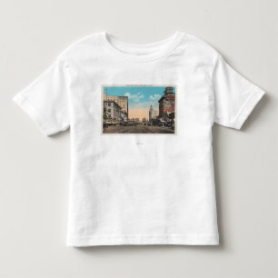 Camiseta De Bebé Long Beach, CA - opinión del bulevar del océano