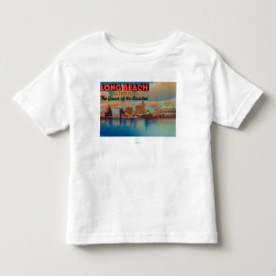 Camiseta De Bebé Long Beach, California - la reina de playas