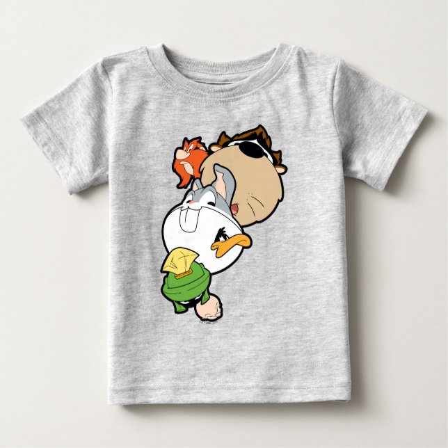 Camiseta De Bebé LOONEY TUNES™ Cabezas grandes estilizadas (Anverso)