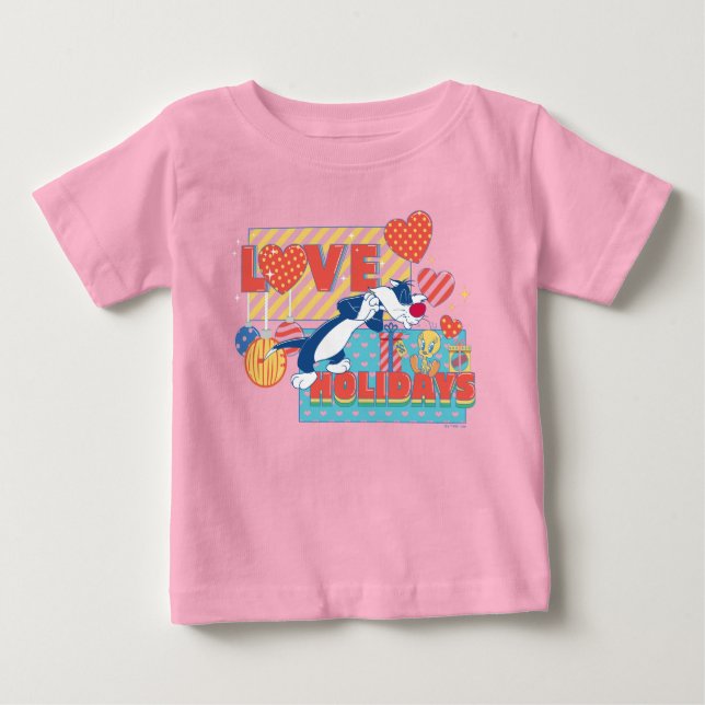 Camiseta De Bebé LOONEY TUNES™ | SYLVESTER™ y TWEETET™Festividades  (Anverso)