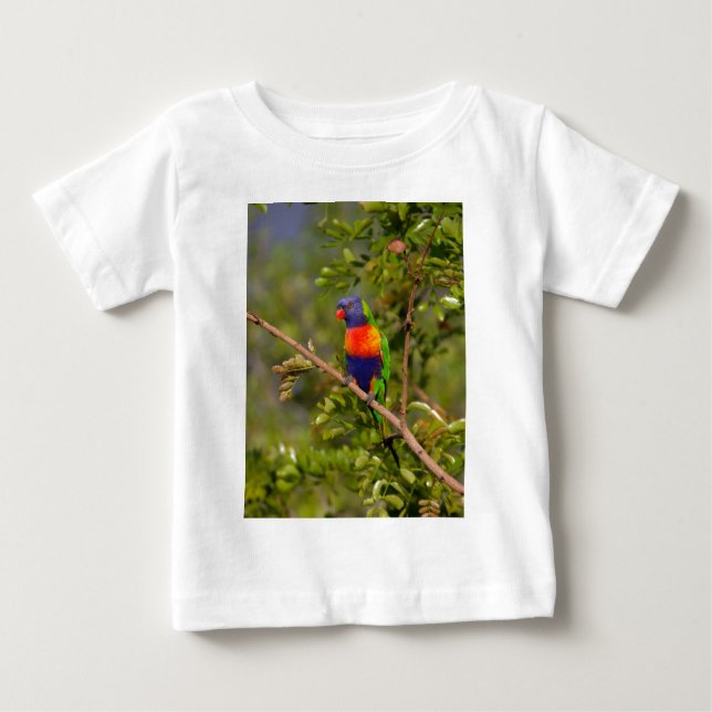Camiseta De Bebé Loriquito arcoíris (Anverso)