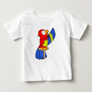 Camiseta De Bebé Loro como cantante con micrófono