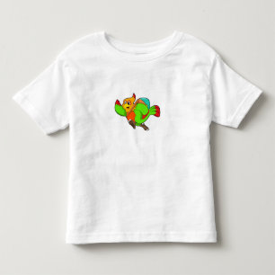 Camiseta De Bebé Loro como excursionista con mochila