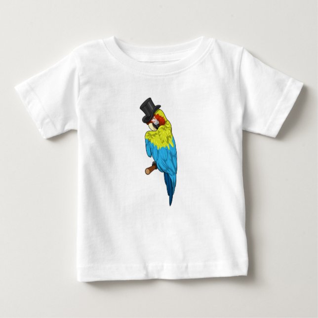 Camiseta De Bebé Loro con cilinder (Anverso)
