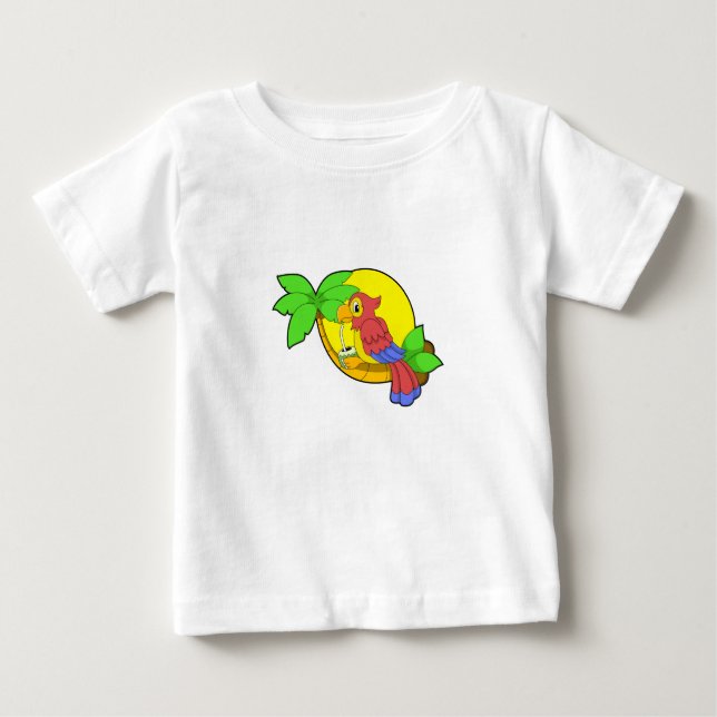 Camiseta De Bebé Loro con coco (Anverso)