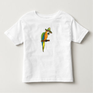 Camiseta De Bebé Loro con gorra de paja