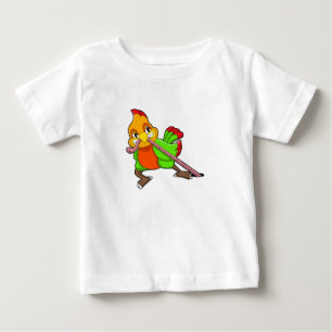 Camiseta De Bebé Loro con gusano