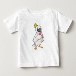 Camiseta De Bebé Loro con helado Waffle
