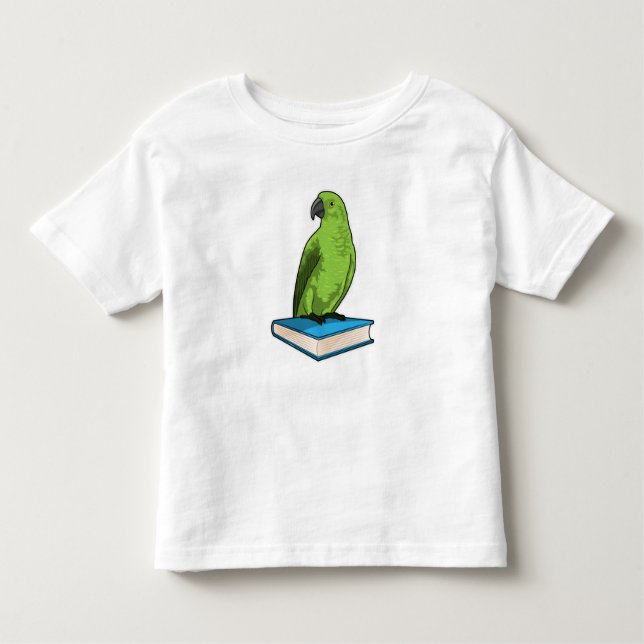Camiseta De Bebé Loro con libro (Anverso)