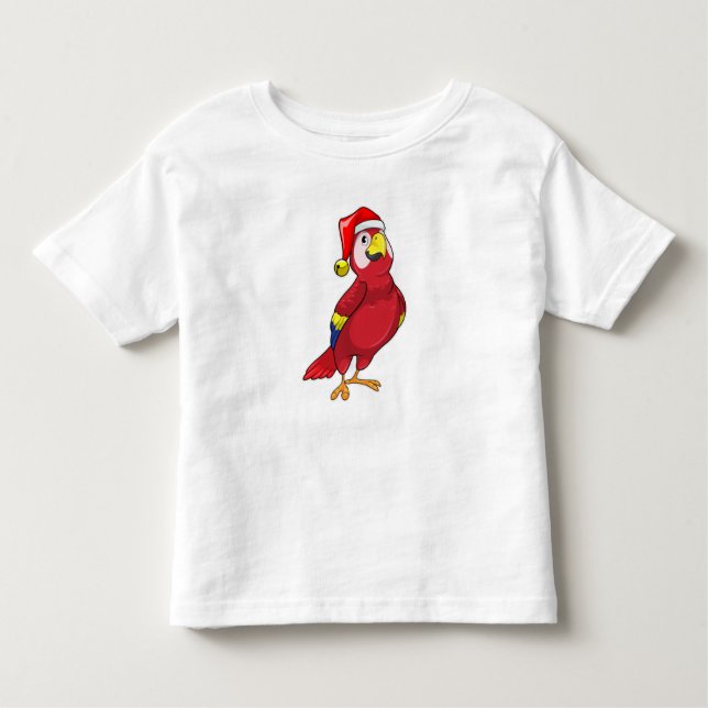 Camiseta De Bebé Loro con sombrero Santa (Anverso)