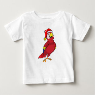 Camiseta De Bebé Loro con sombrero Santa