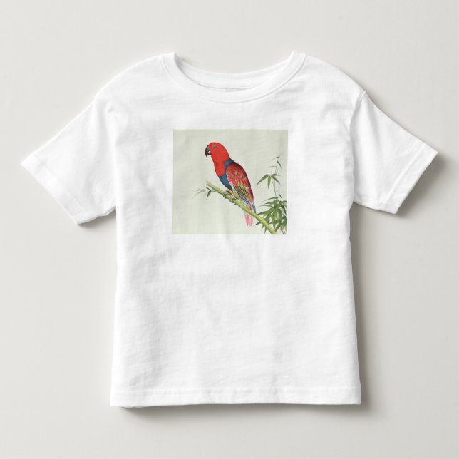 Camiseta De Bebé Loro de Electus, en un brote de bambú (Anverso)