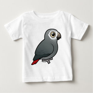 Camiseta De Bebé Loro del gris africano de Timneh