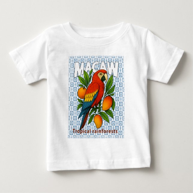 Camiseta De Bebé Loro macayo (Anverso)