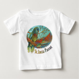 Camiseta De Bebé Loro tropical de St Lucia