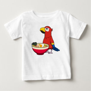 Camiseta De Bebé Loro y Ramen