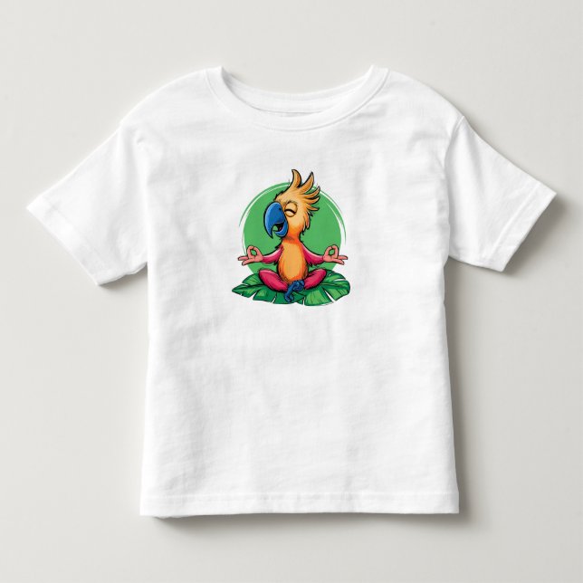 Camiseta De Bebé Loro Zen - Arte de Meditación Tropical (Anverso)