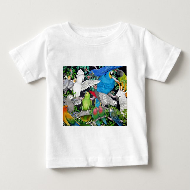 Camiseta De Bebé Loros del mundo (Anverso)