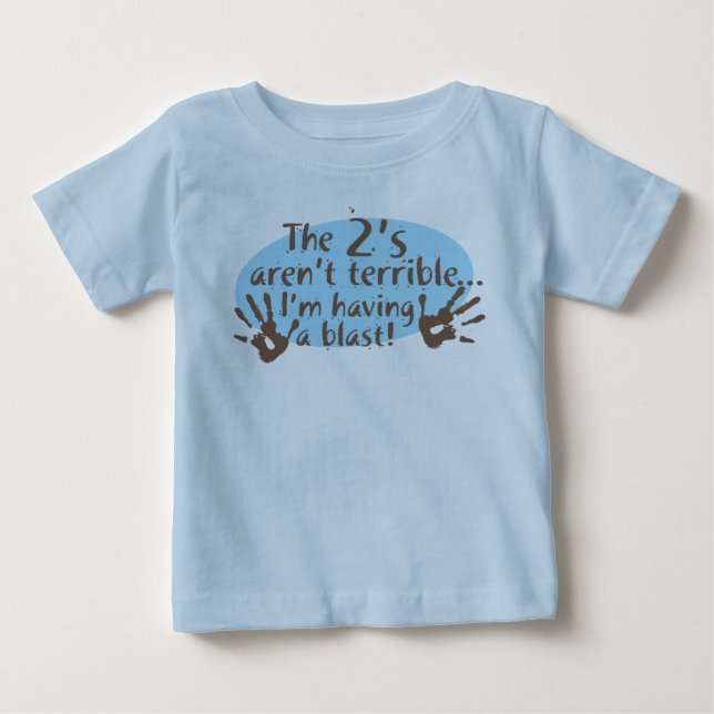 Camiseta De Bebé Los 2 no son terribles… (Anverso)