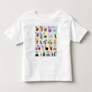 Camiseta De Bebé Los alfabetos ABC aprenden cartas de aprendizaje f