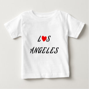 Camiseta De Bebé Los Ángeles corazón rojo
