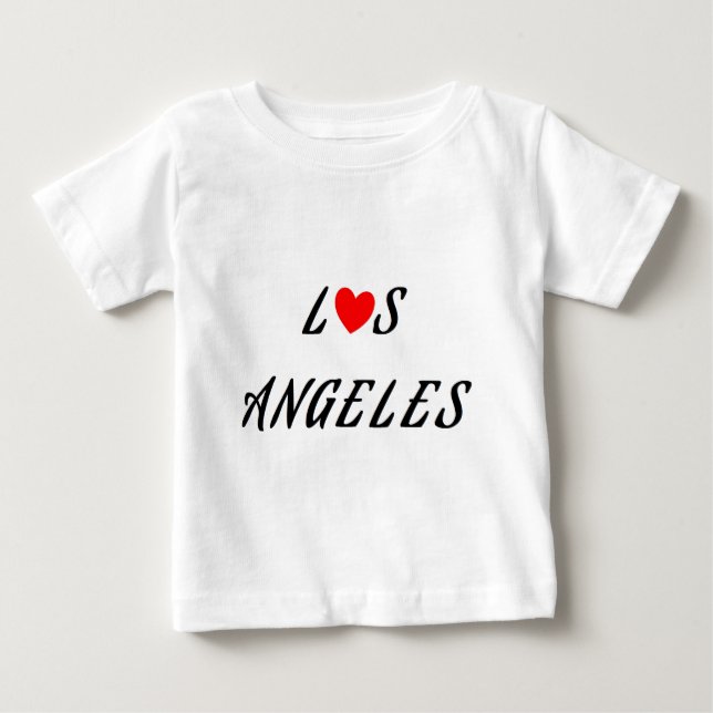 Camiseta De Bebé Los Ángeles corazón rojo (Anverso)