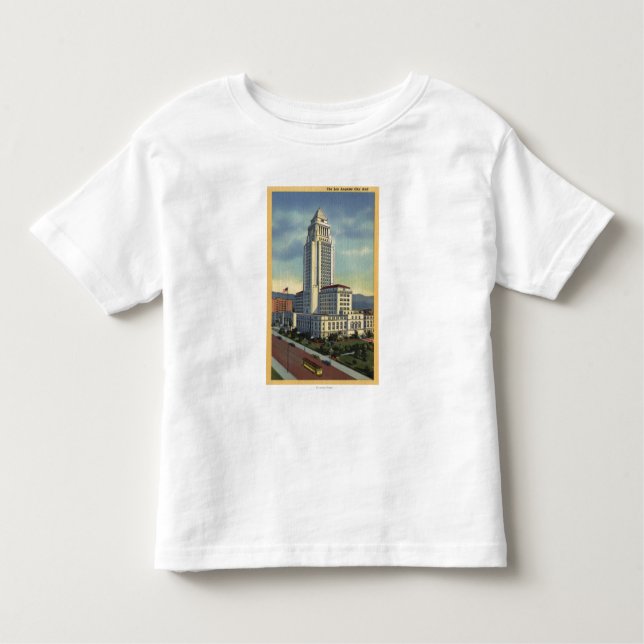 Camiseta De Bebé Los Ángeles, opinión de CaliforniaA ayuntamiento (Anverso)