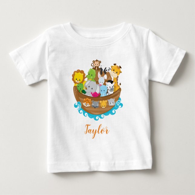Camiseta De Bebé Los animales árabes de Cute Noah (Anverso)