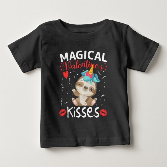 Camiseta De Bebé Los besos mágicos de San Valentín (Anverso)
