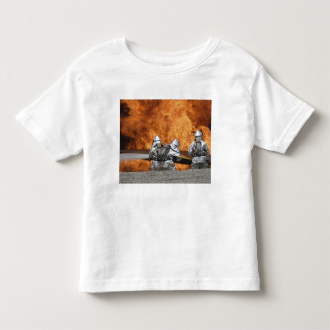 Camiseta De Bebé Los bomberos neutralizan un incendio (Anverso)