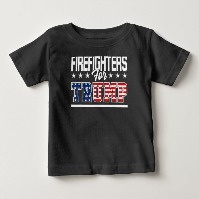 Camiseta De Bebé Los bomberos Trump el presidente de Estados Unidos (Anverso)