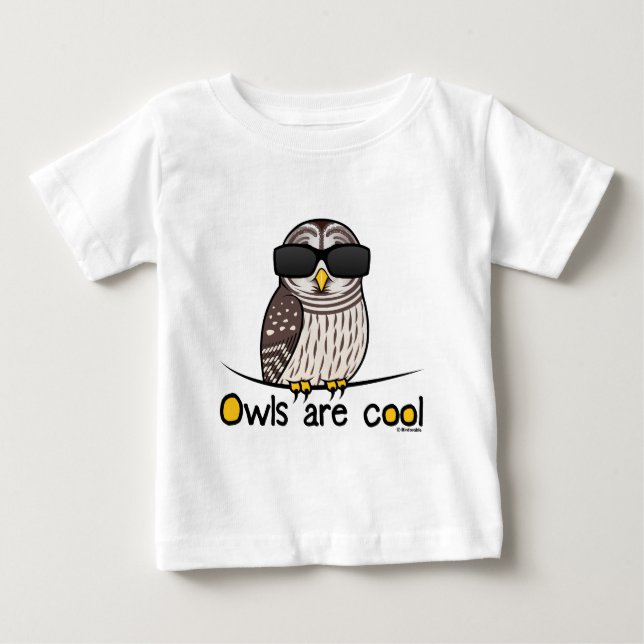 Camiseta De Bebé Los búhos son geniales (Anverso)